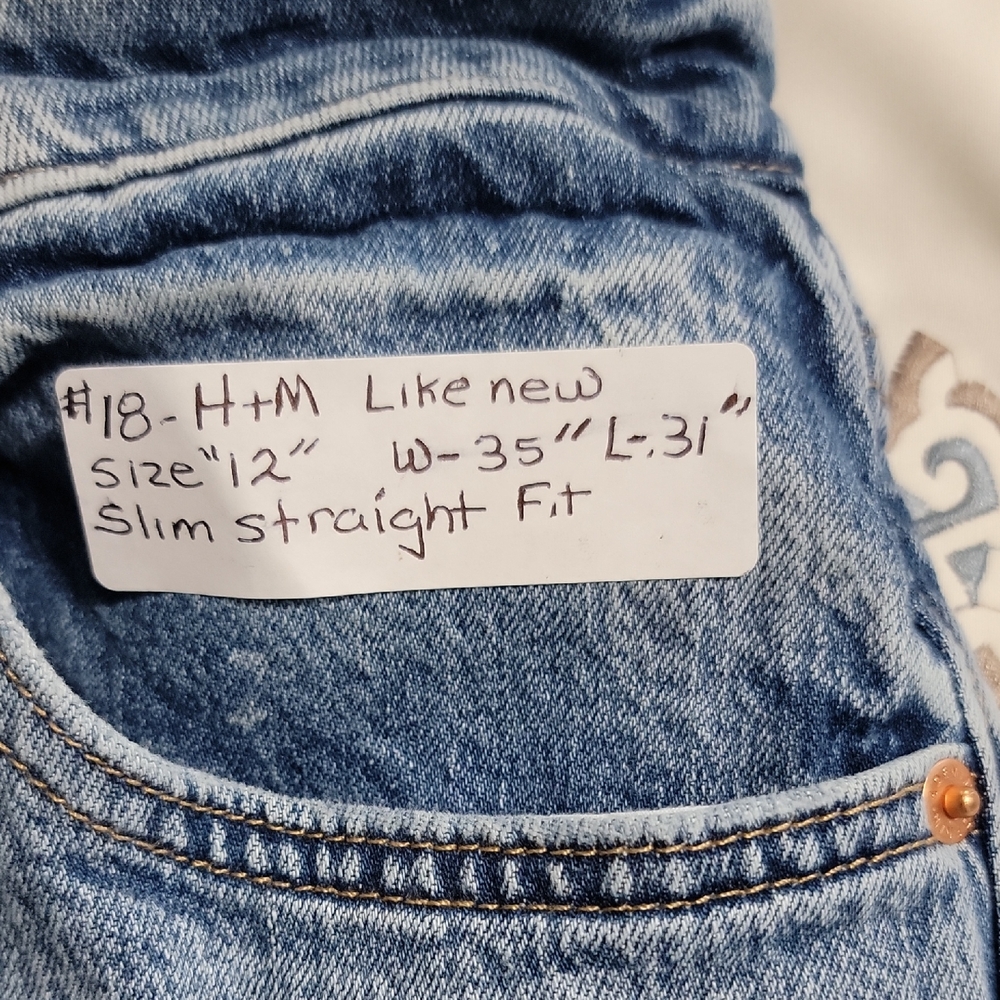 H&M Blue Denim Slim Jeans